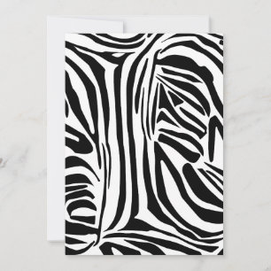 Keurig zwart en wit zebraprintpatroon bedankkaart