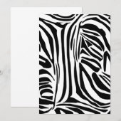 Keurig zwart en wit zebraprintpatroon bedankkaart (Voorkant / Achterkant)