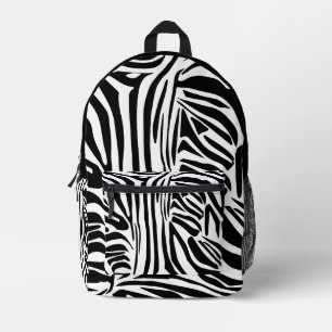Keurig zwart en wit zebraprintpatroon bedrukte rugzak