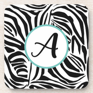 Keurig zwart en wit zebraprintpatroon bier onderzetter