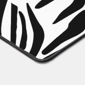 Keurig zwart en wit zebraprintpatroon bureaumat (Hoek)