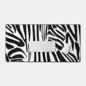 Keurig zwart en wit zebraprintpatroon bureaumat (Keyboard & Muis)