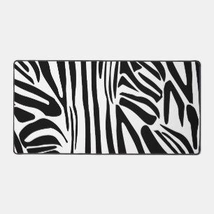 Keurig zwart en wit zebraprintpatroon bureaumat