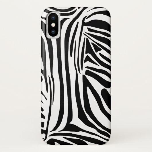 Keurig zwart en wit zebraprintpatroon Case-Mate iPhone case (Achterkant)