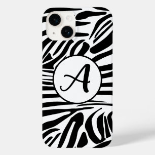 Keurig zwart en wit zebraprintpatroon Case-Mate iPhone 14 hoesje