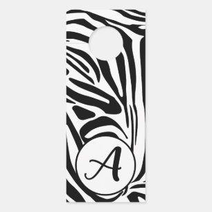 Keurig zwart en wit zebraprintpatroon deurhanger