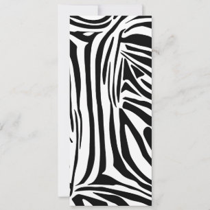 Keurig zwart en wit zebraprintpatroon feestdagenkaart