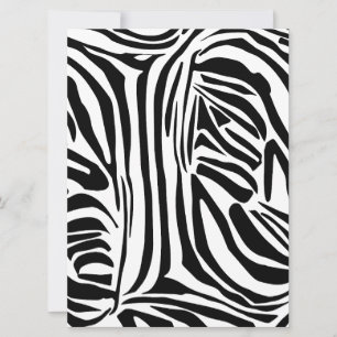 Keurig zwart en wit zebraprintpatroon feestdagenkaart