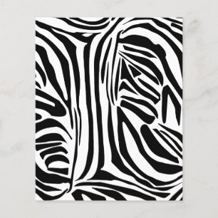 Keurig zwart en wit zebraprintpatroon flyer