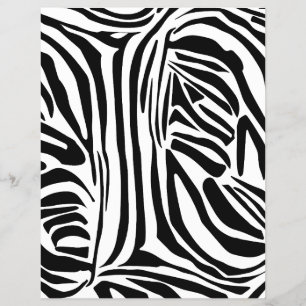 Keurig zwart en wit zebraprintpatroon flyer