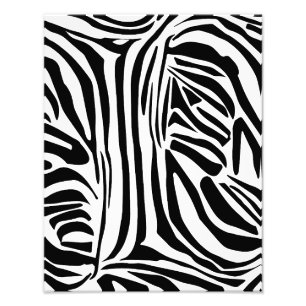 Keurig zwart en wit zebraprintpatroon foto afdruk