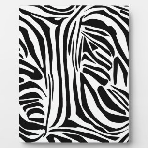 Keurig zwart en wit zebraprintpatroon fotoplaat