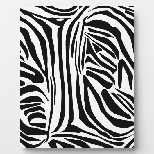 Keurig zwart en wit zebraprintpatroon fotoplaat (Voorkant)