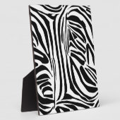 Keurig zwart en wit zebraprintpatroon fotoplaat (Zijkant)