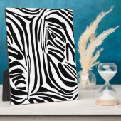 Keurig zwart en wit zebraprintpatroon fotoplaat (Zijkant)