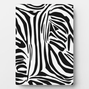 Keurig zwart en wit zebraprintpatroon fotoplaat