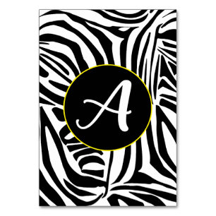 Keurig zwart en wit zebraprintpatroon kaart