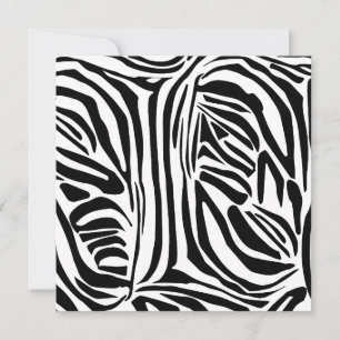 Keurig zwart en wit zebraprintpatroon kaart