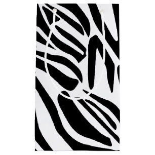 Keurig zwart en wit zebraprintpatroon klein cadeauzakje