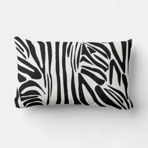 Keurig zwart en wit zebraprintpatroon kussen