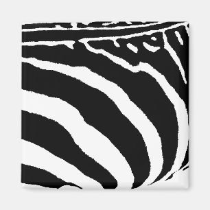 Keurig zwart en wit zebraprintpatroon magneet