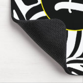 Keurig zwart en wit zebraprintpatroon muismat (Hoek)