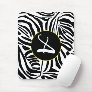 Keurig zwart en wit zebraprintpatroon muismat
