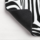 Keurig zwart en wit zebraprintpatroon muismat (Hoek)