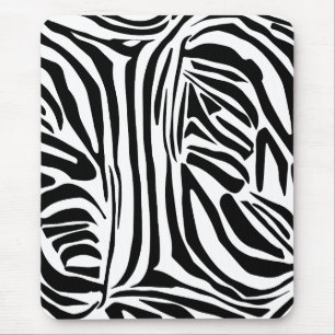 Keurig zwart en wit zebraprintpatroon muismat