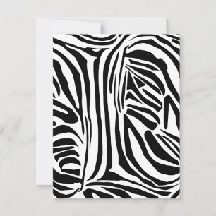 Keurig zwart en wit zebraprintpatroon notitiekaartje