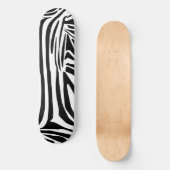 Keurig zwart en wit zebraprintpatroon persoonlijk skateboard (Voorkant)