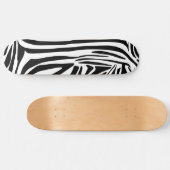 Keurig zwart en wit zebraprintpatroon persoonlijk skateboard (Horizontaal)