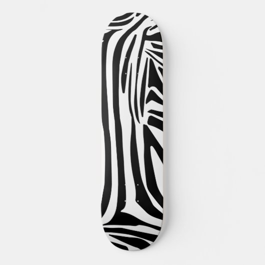 Keurig zwart en wit zebraprintpatroon persoonlijk skateboard (Voorkant)