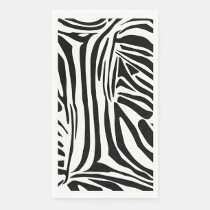 Keurig zwart en wit zebraprintpatroon servet