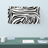 Keurig zwart en wit zebraprintpatroon spandoek (Beurs)