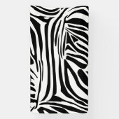 Keurig zwart en wit zebraprintpatroon spandoek (Verticaal)