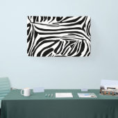 Keurig zwart en wit zebraprintpatroon spandoek (Beurs)