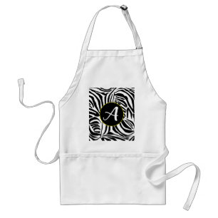 Keurig zwart en wit zebraprintpatroon standaard schort