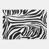 Keurig zwart en wit zebraprintpatroon theedoek (Horizontaal)