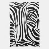 Keurig zwart en wit zebraprintpatroon theedoek (Verticaal)
