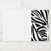 Keurig zwart en wit zebraprintpatroon voedselcontainer etiket (Enkel label)