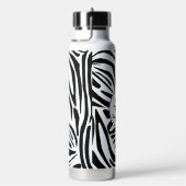Keurig zwart en wit zebraprintpatroon waterfles (Rechts)