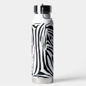 Keurig zwart en wit zebraprintpatroon waterfles (Links)