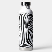 Keurig zwart en wit zebraprintpatroon waterfles (Links)