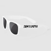 Keurig zwart en wit zebraprintpatroon zonnebrillen (Links)