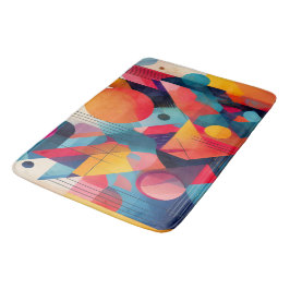 Keurige badmat met abstract geometrisch Bauhaus-on