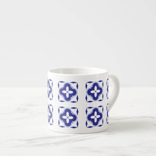Keurige Blauwe Azulejo Espresso Kop (Voorkant rechts)