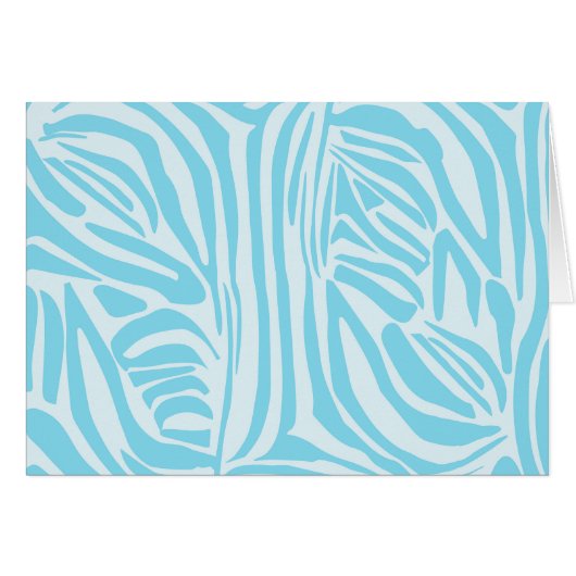 Keurige blauwe en witte zebraprint (Voorkant Horizontaal)