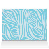 Keurige blauwe en witte zebraprint (Binnen Horizontaal (Boven))