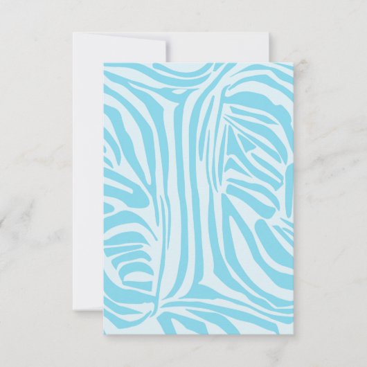 Keurige blauwe en witte zebraprint (Voorkant)